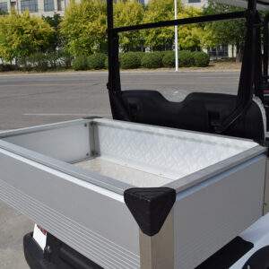 Electric golf cart with aluminum cargo box will never rust 1