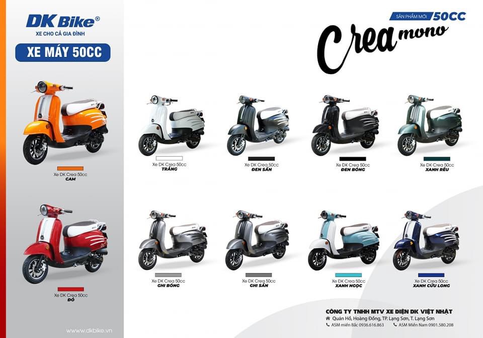 Các mẫu Xe Ga 50cc DK Crea Mono